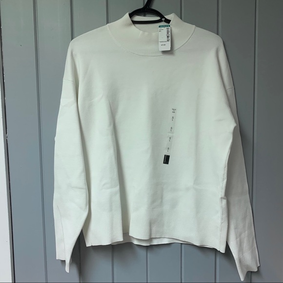 twik Sweaters - Twik White mock neck sweater